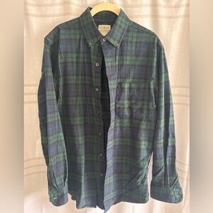 L.L. Bean Men's Scotch Plaid Flannel Shirt, Traditional Fit